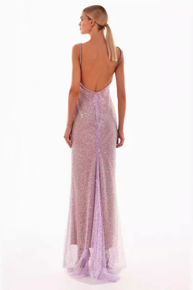 Artemesia Sequin Backless Maxi Dress - Riyosa®