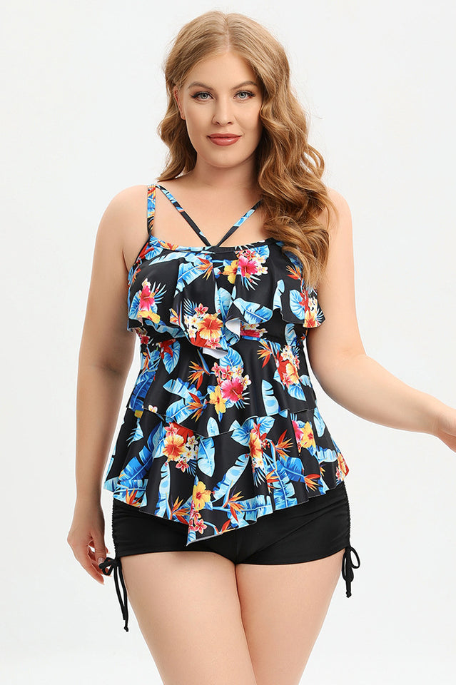 (L-5XL) Plus Size Tankini Swimsuit - Riyosa®