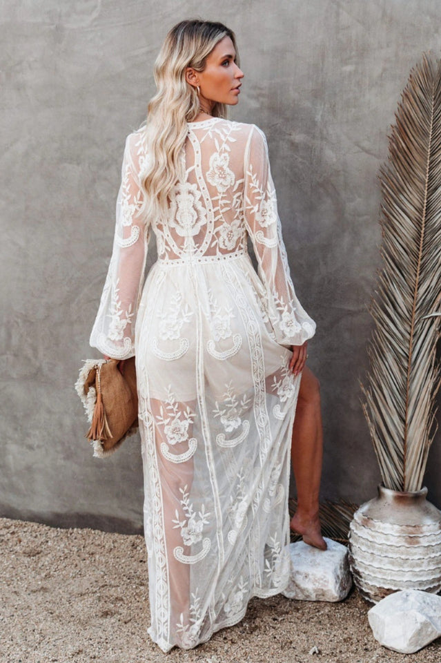 Boho Lace Maxi Dress - Riyosa®