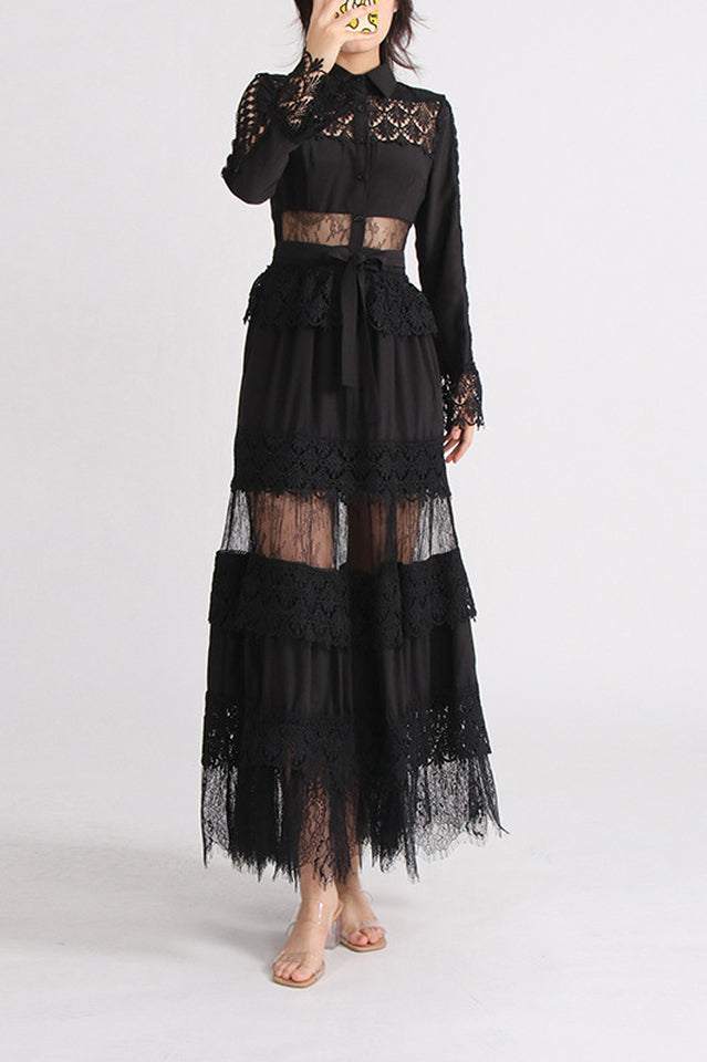 Aalis Lace Maxi Dress - Riyosa®