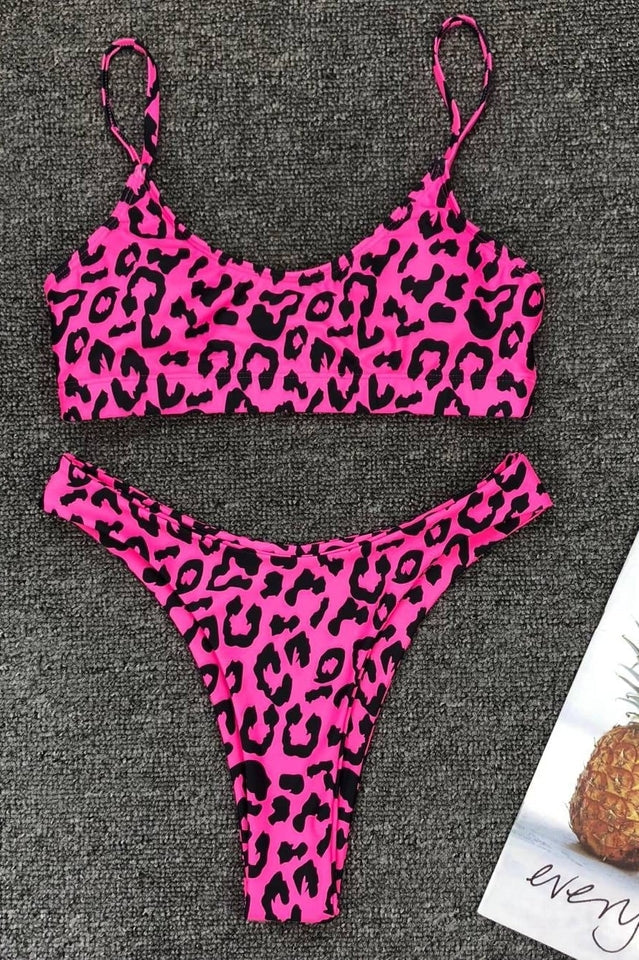 Leopard Print Bikini Set (Multicolor) - Riyosa®