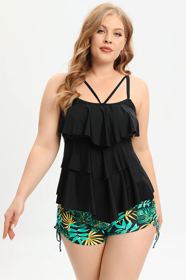 (L-5XL) Plus Size Tankini Swimsuit - Riyosa®