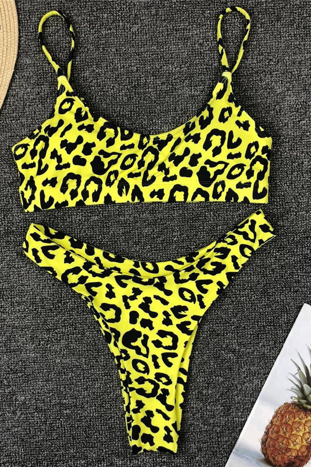 Leopard Print Bikini Set (Multicolor) - Riyosa®