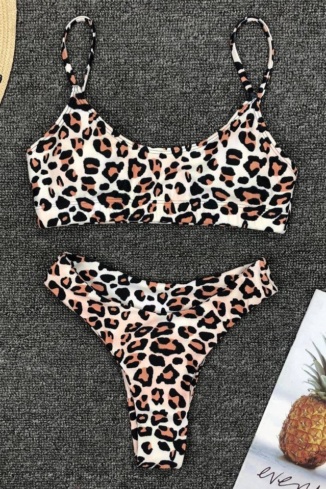 Leopard Print Bikini Set (Multicolor) - Riyosa®