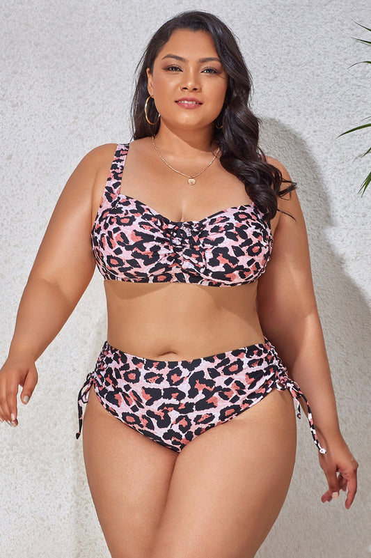 (L-4XL) Floral Adjustable Side Bikini Set - Riyosa®