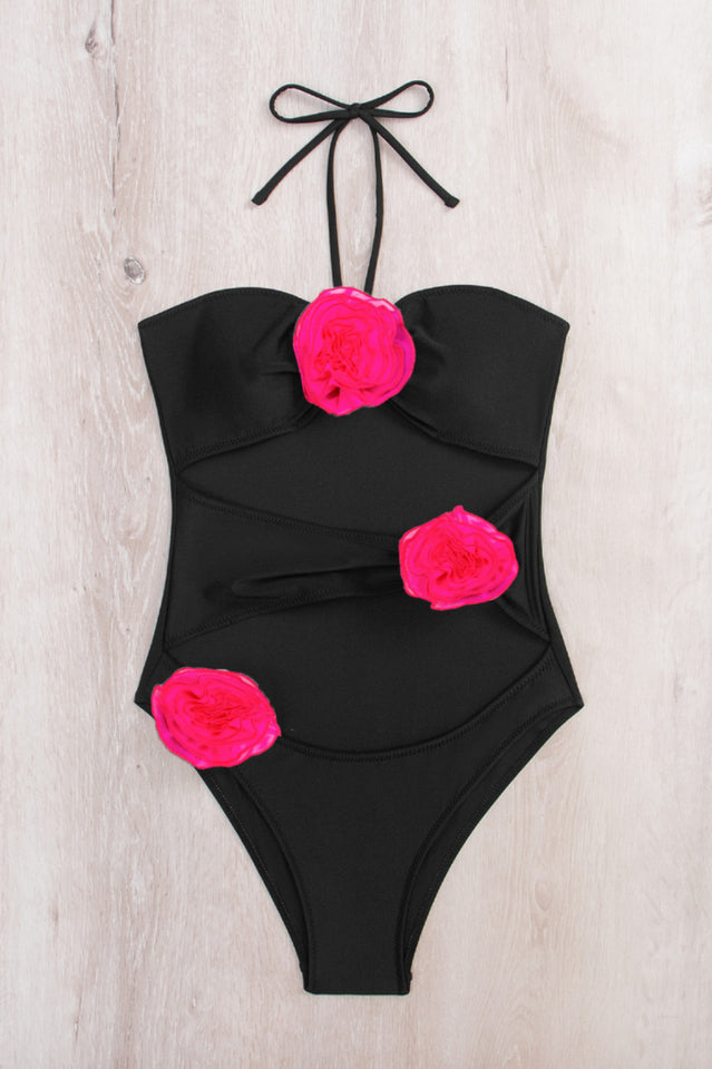 Flower Decoration One Piece Swimsuit - Riyosa®