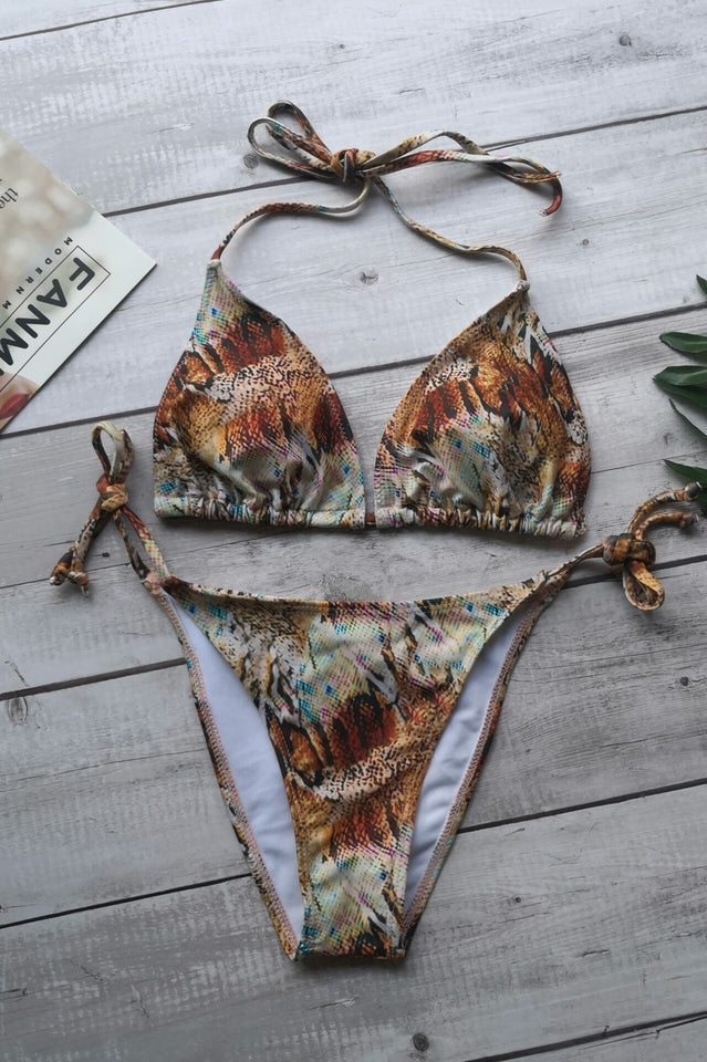 Colorful Print Push Up Brazilian Swimsuit - Riyosa®