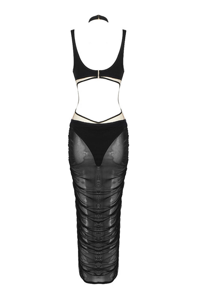 Cutout See Through Mesh Dress - Riyosa®