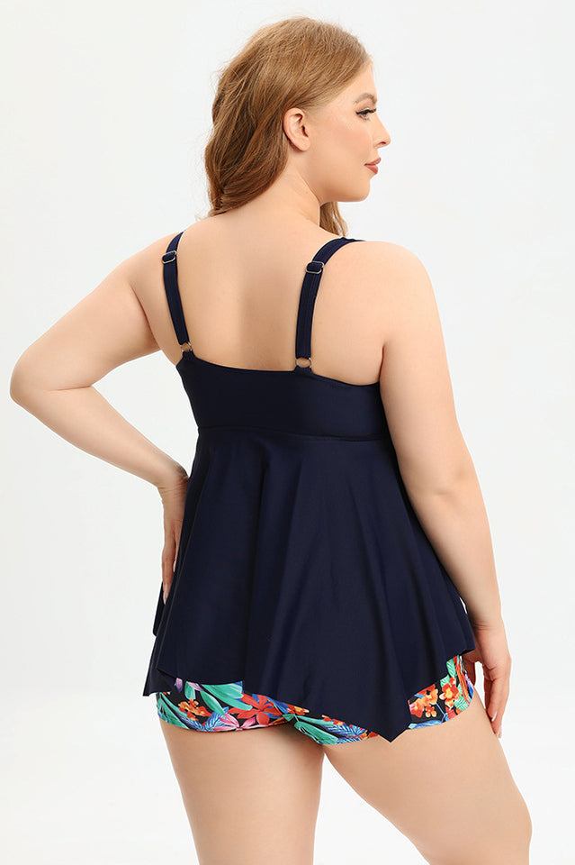 (L-5XL) Plus Size Tankini Swimsuit - Riyosa®