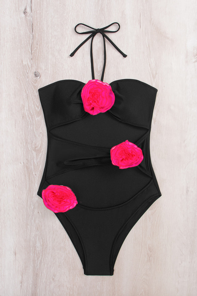 Flower Decoration One Piece Swimsuit - Riyosa®