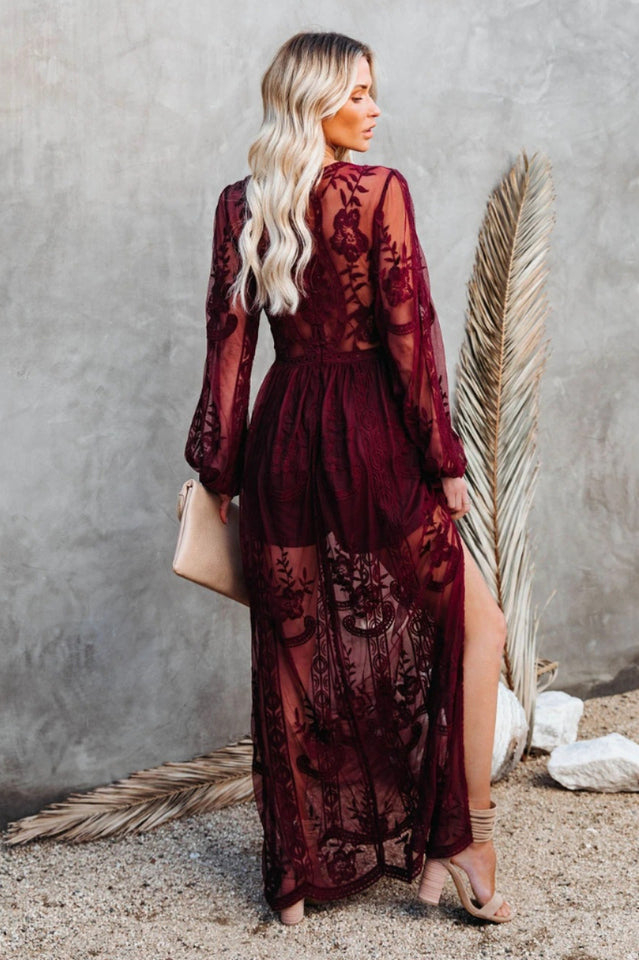 Boho Lace Maxi Dress - Riyosa®