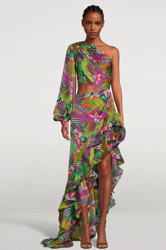 Asfrid Printed Maxi Dress - Riyosa®