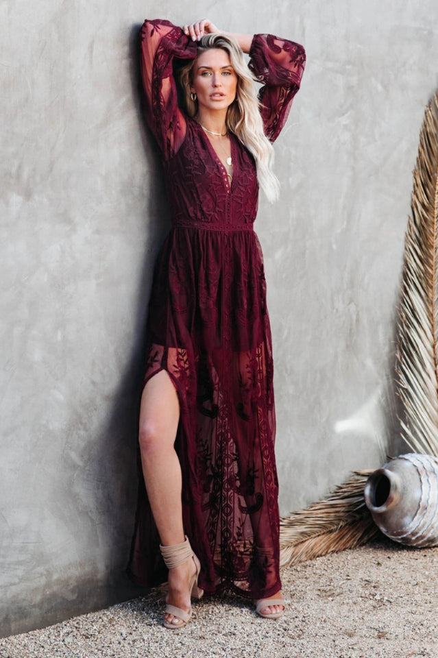 Boho Lace Maxi Dress - Riyosa®