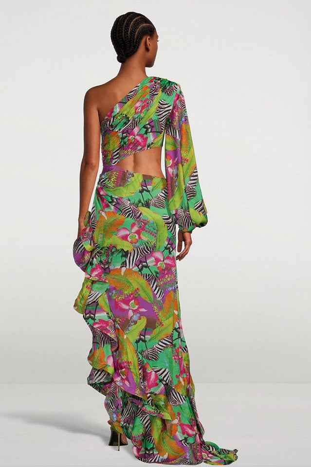 Asfrid Printed Maxi Dress - Riyosa®