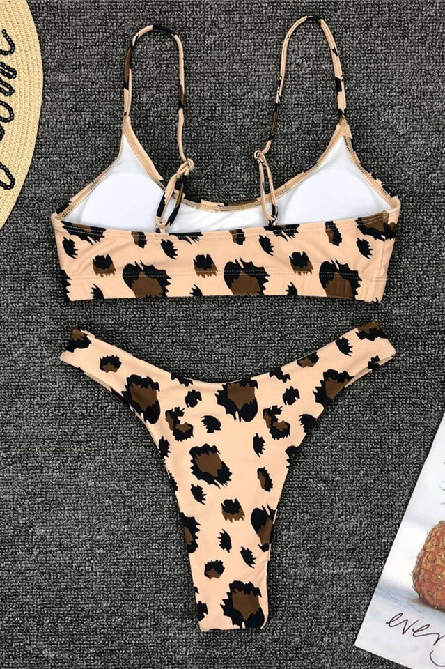 Leopard Print Bikini Set (Multicolor) - Riyosa®