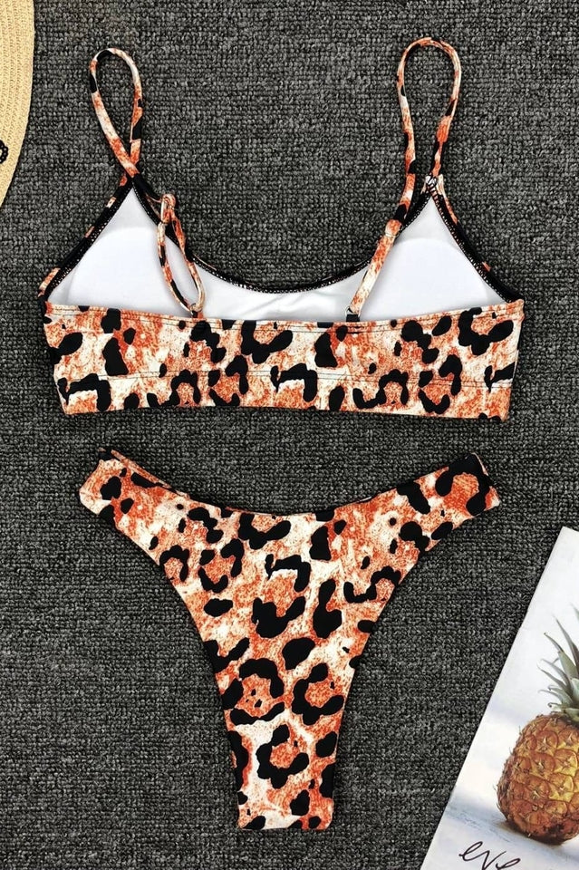 Leopard Print Bikini Set (Multicolor) - Riyosa®