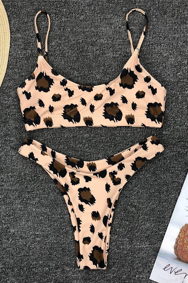 Leopard Print Bikini Set (Multicolor) - Riyosa®