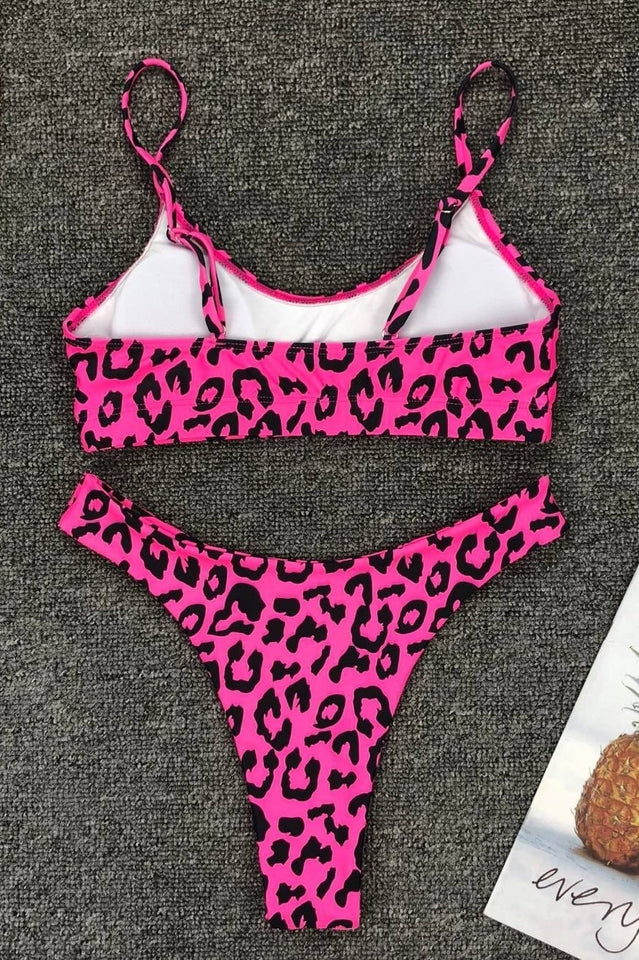 Leopard Print Bikini Set (Multicolor) - Riyosa®