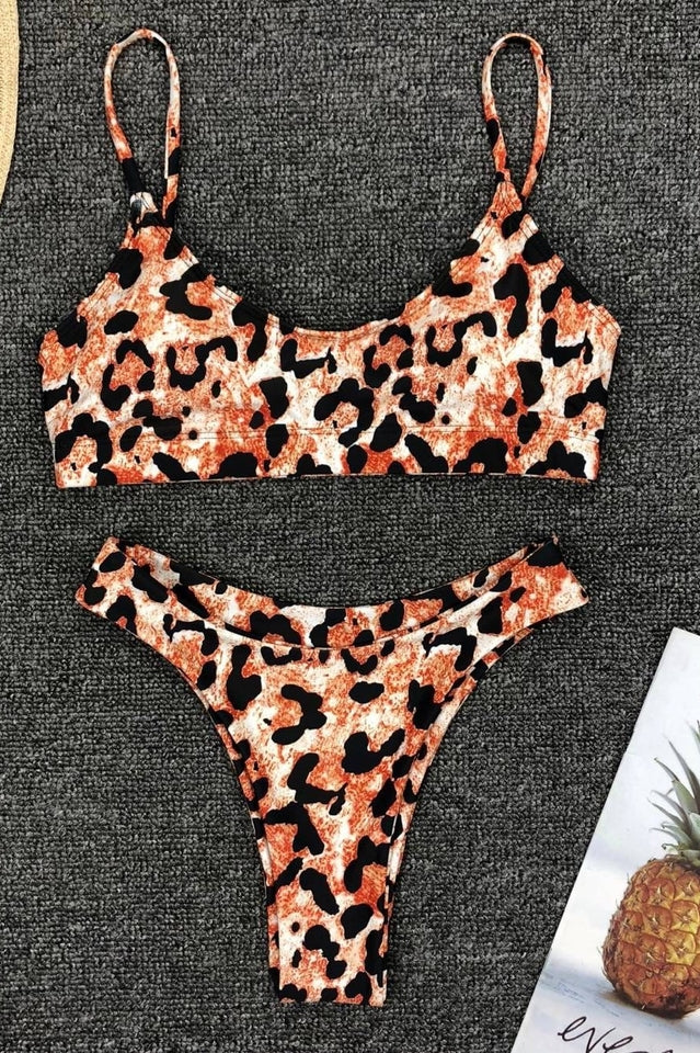 Leopard Print Bikini Set (Multicolor) - Riyosa®