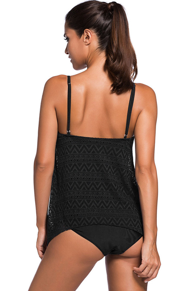 Solid Color Lace Tankini Set - Riyosa®