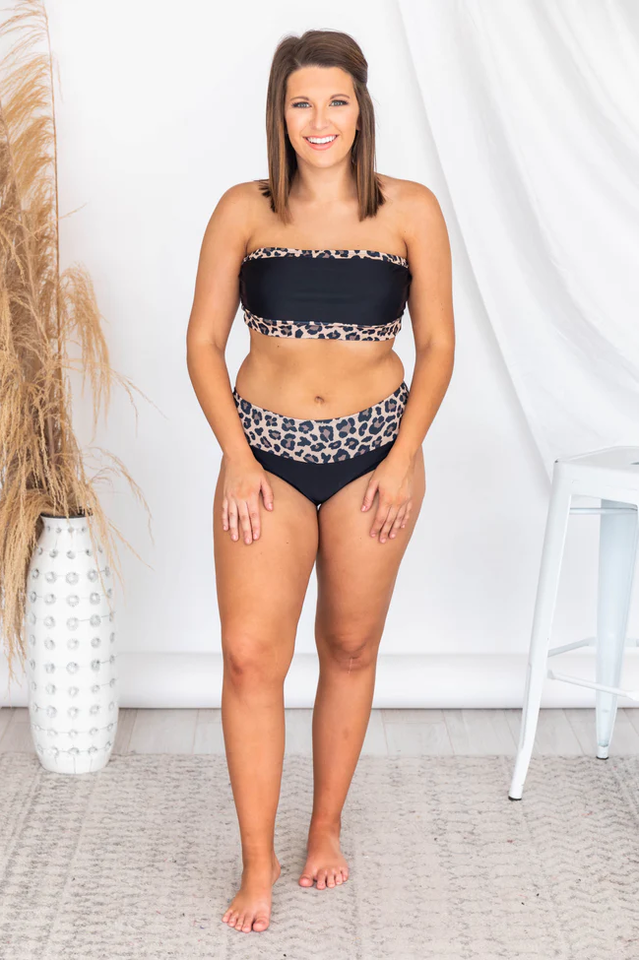 Seaside Sand Dunes Leopard Print Bikini Set - Riyosa®