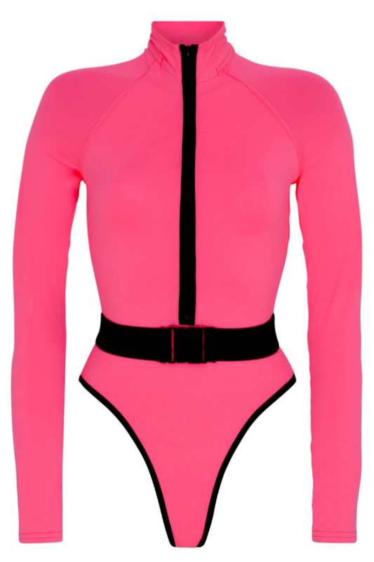 Surf-Up Neon Belted Swimsuit - Riyosa®