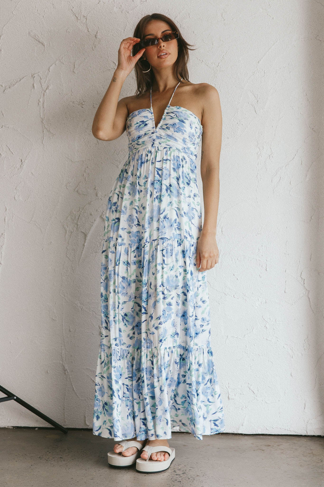 Asiah Halter Neck Maxi Dress - Riyosa®