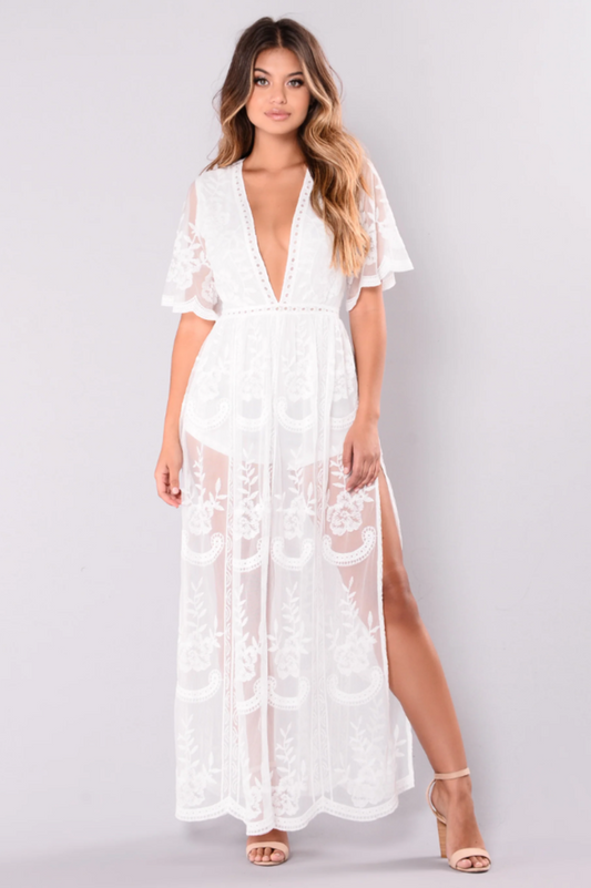 Boho Lace Maxi Dress - Riyosa®