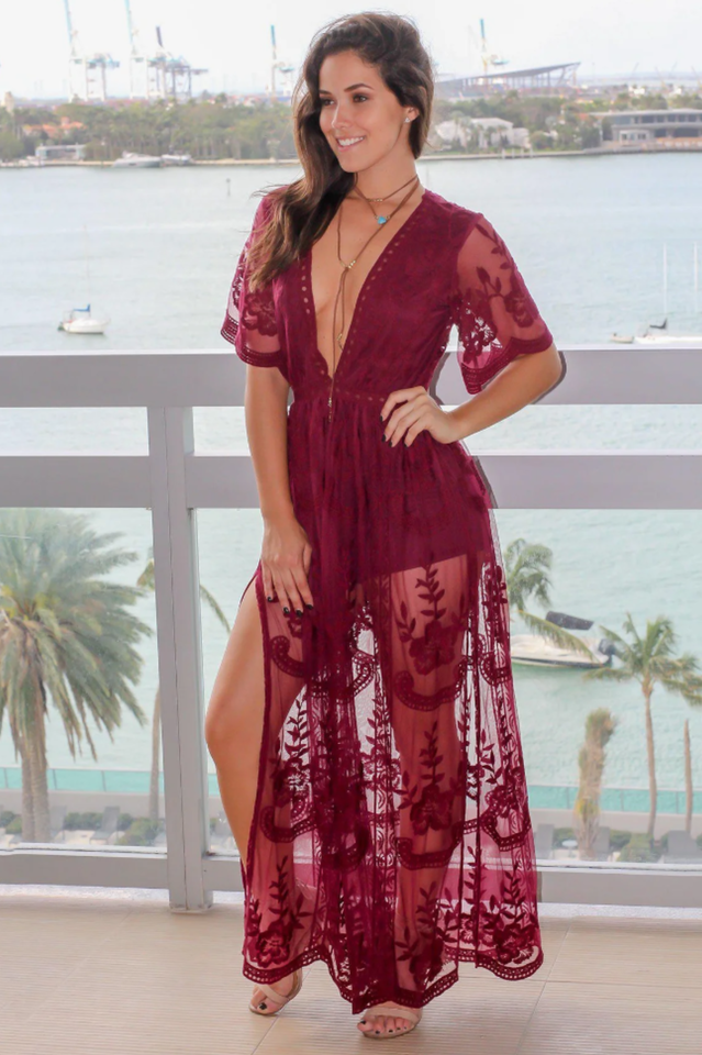 Boho Lace Maxi Dress - Riyosa®