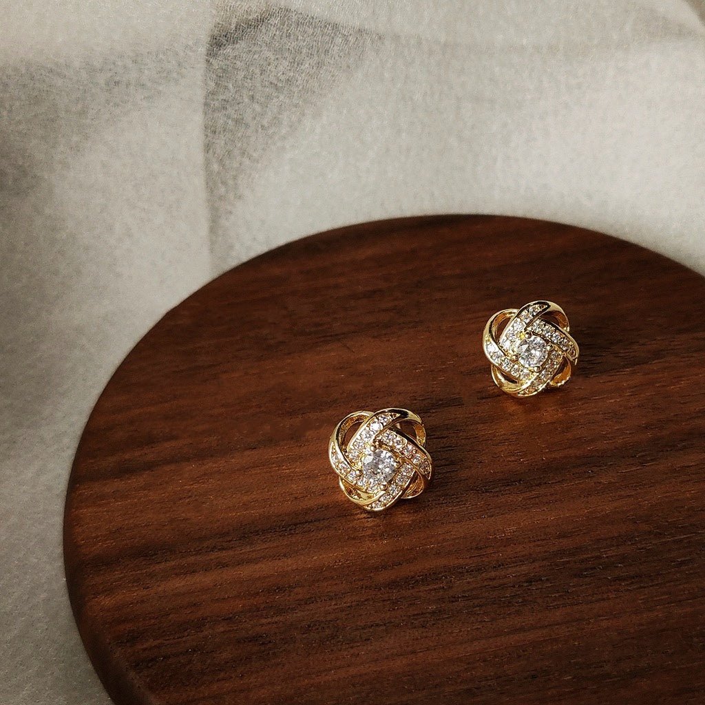 Baroque Stud Earrings - Eleanor - Hypoallergenic - Abbott Atelier