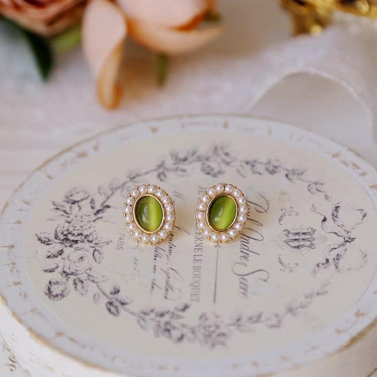 Baroque Stud Earrings - Olivia - Hypoallergenic - Abbott Atelier