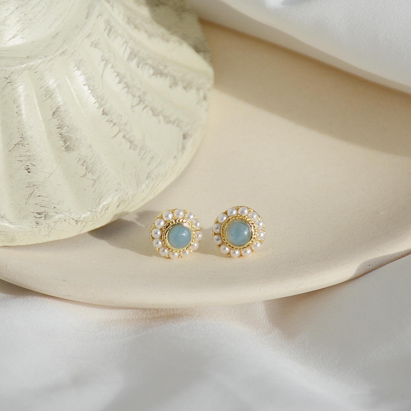 Baroque Stud Earrings - Rebecca - Hypoallergenic - Abbott Atelier