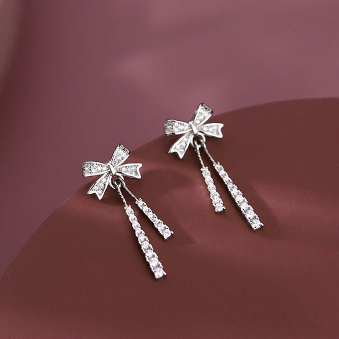 Bow Earrings (Solid Silver) - Hypoallergenic - Abbott Atelier