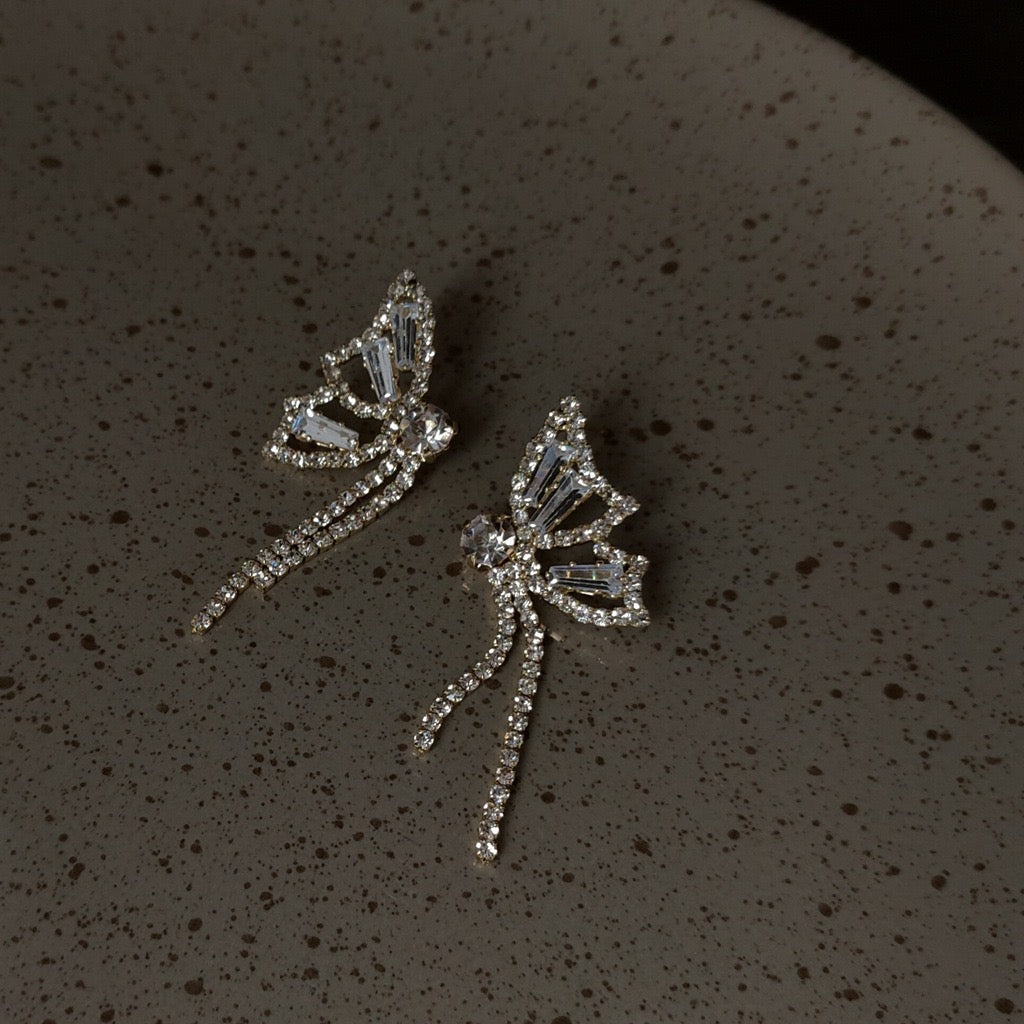 Butterfly Drop Earrings - Sally - Hypoallergenic - Abbott Atelier