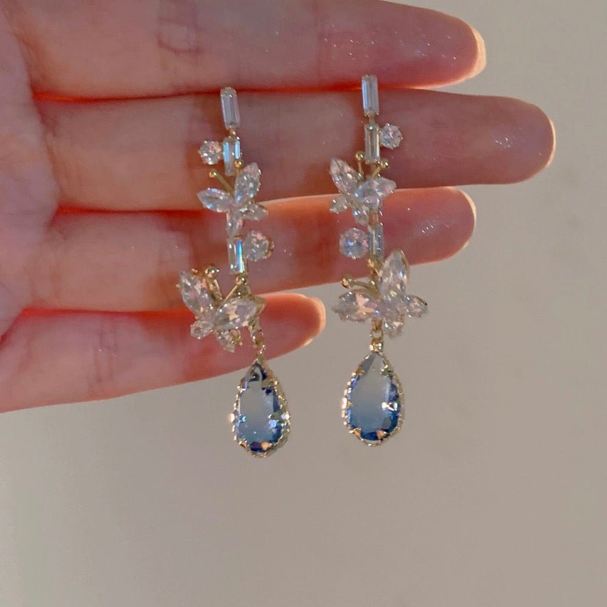 Butterfly Drop Earrings - Yolanda - Hypoallergenic - Abbott Atelier