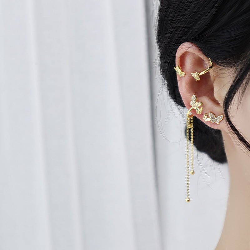 Butterfly Earring and Ear Cuff - Marcie - Gold - Plated - Abbott Atelier