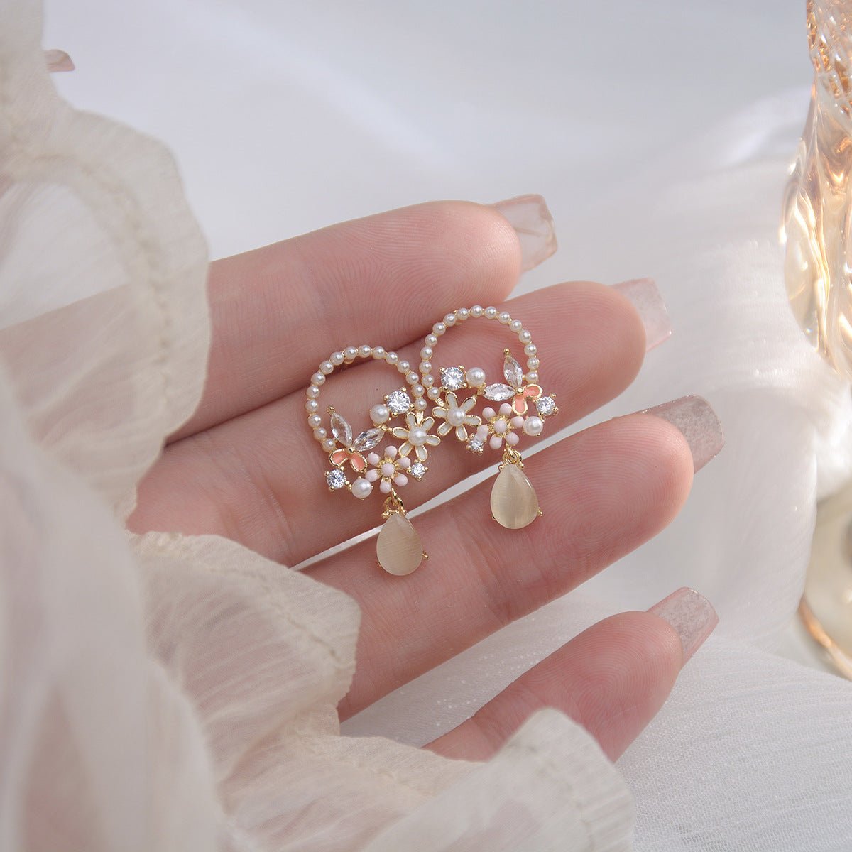 Butterfly Flower Earrings - Lyric - Hypoallergenic - Abbott Atelier