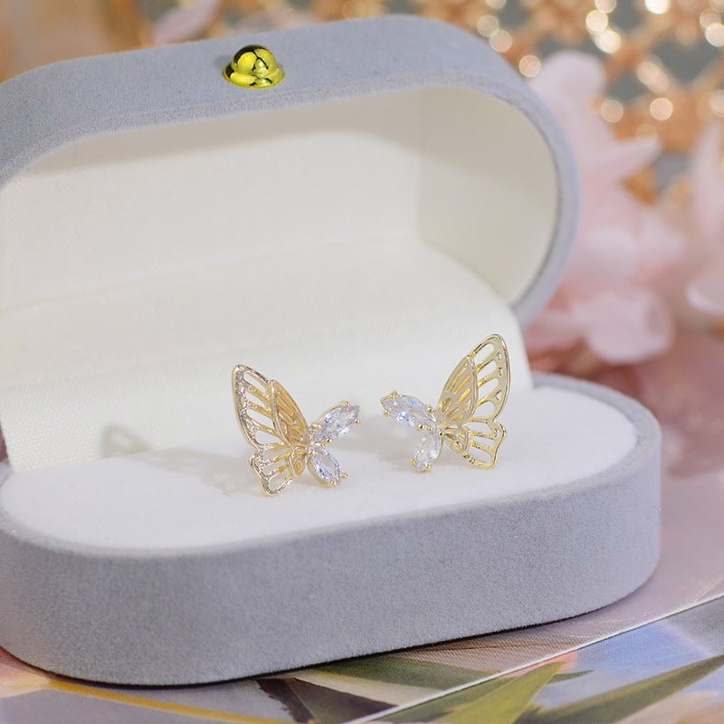 Butterfly Stud Earrings - Lara - Hypoallergenic - Abbott Atelier