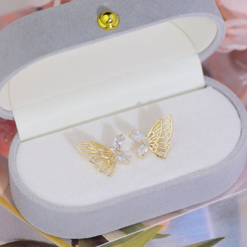 Butterfly Stud Earrings - Lara - Hypoallergenic - Abbott Atelier