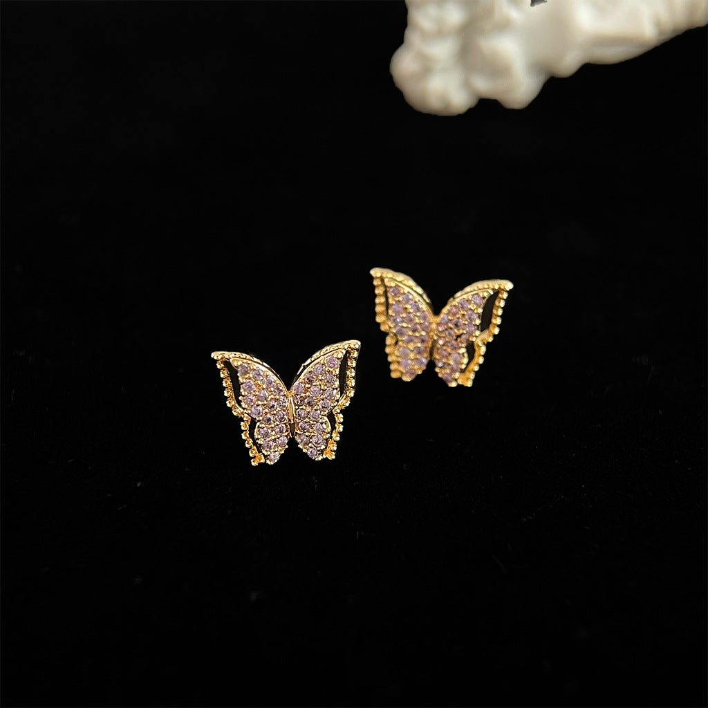 Butterfly Stud Earrings - Stacey - Hypoallergenic - Abbott Atelier