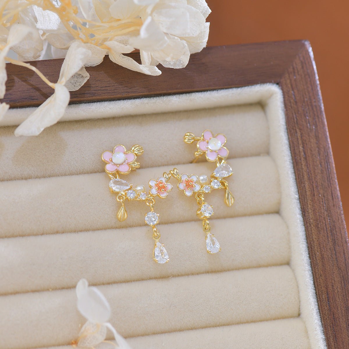 Cherry Blossom Earrings - Penny - Gold - Plated - Abbott Atelier