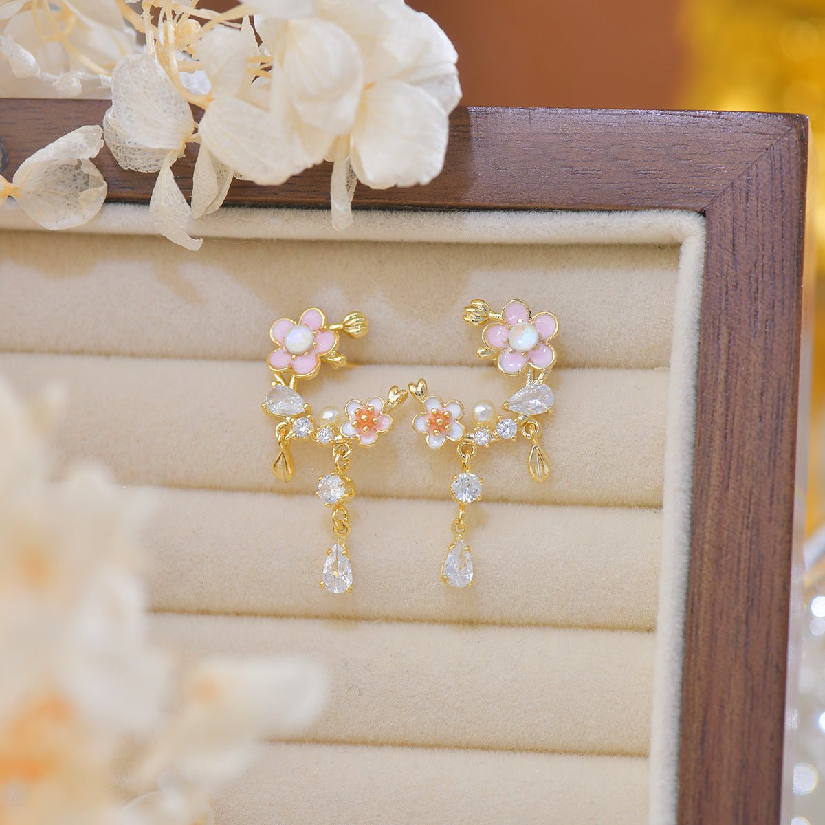 Cherry Blossom Earrings - Penny - Gold - Plated - Abbott Atelier