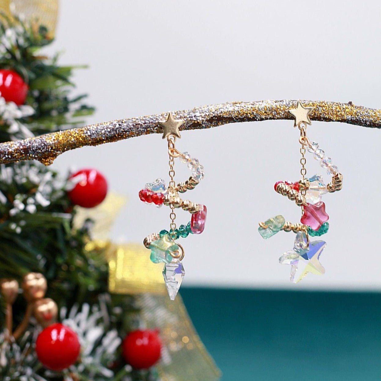 Christmas Tree Earrings - Hypoallergenic - Abbott Atelier