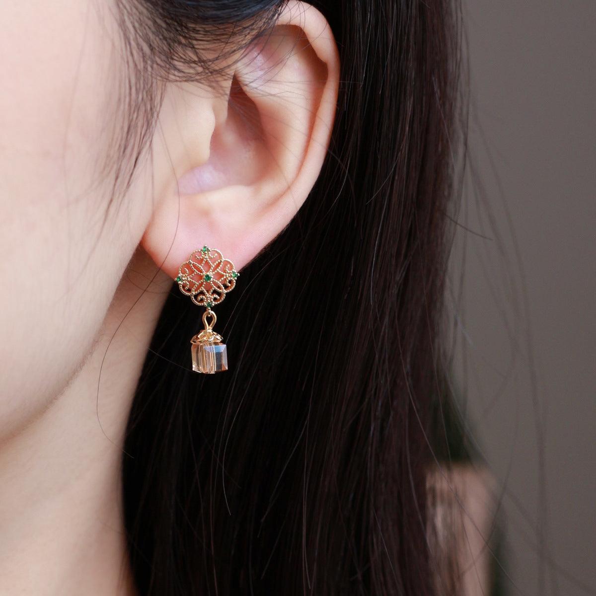 [Clearance] Baroque Earrings - Amber - Hypoallergenic - Abbott Atelier