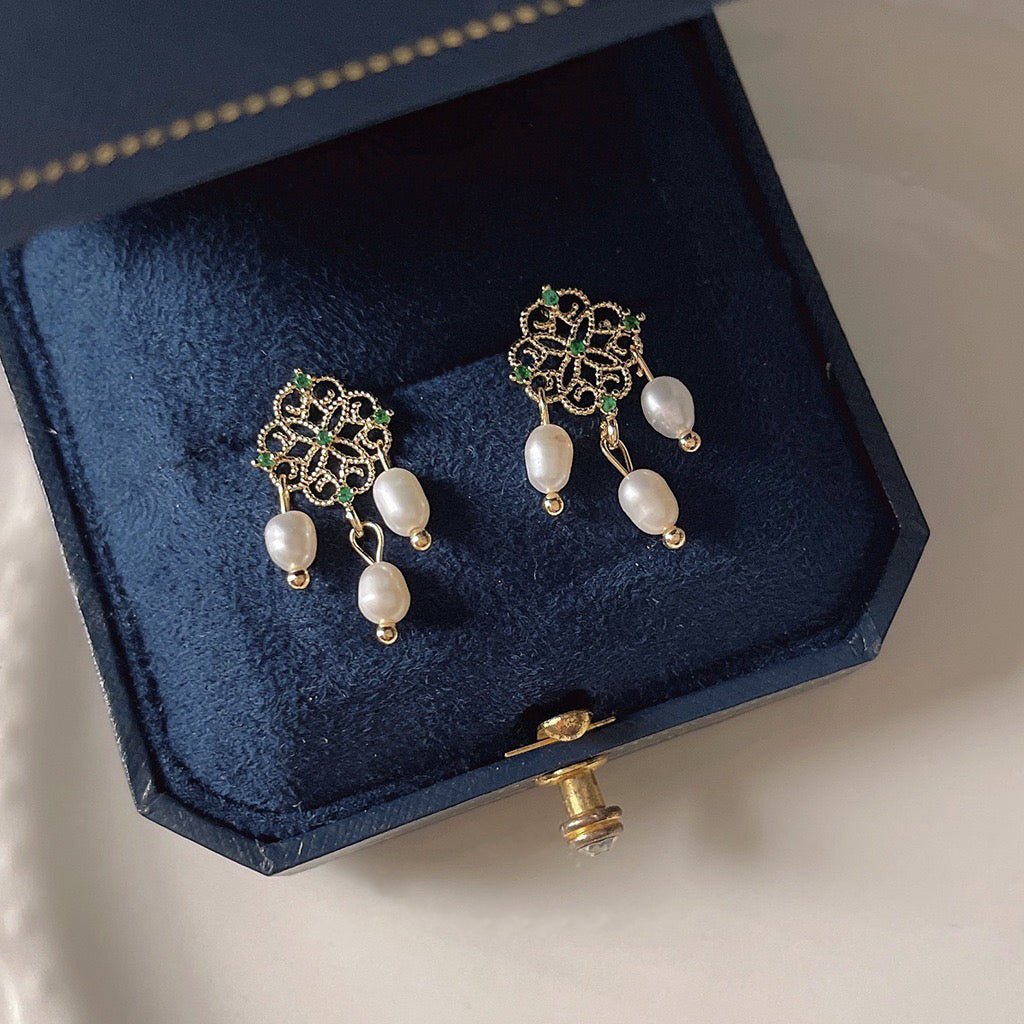 [Clearance] Baroque Earrings - Patricia - Hypoallergenic - Abbott Atelier