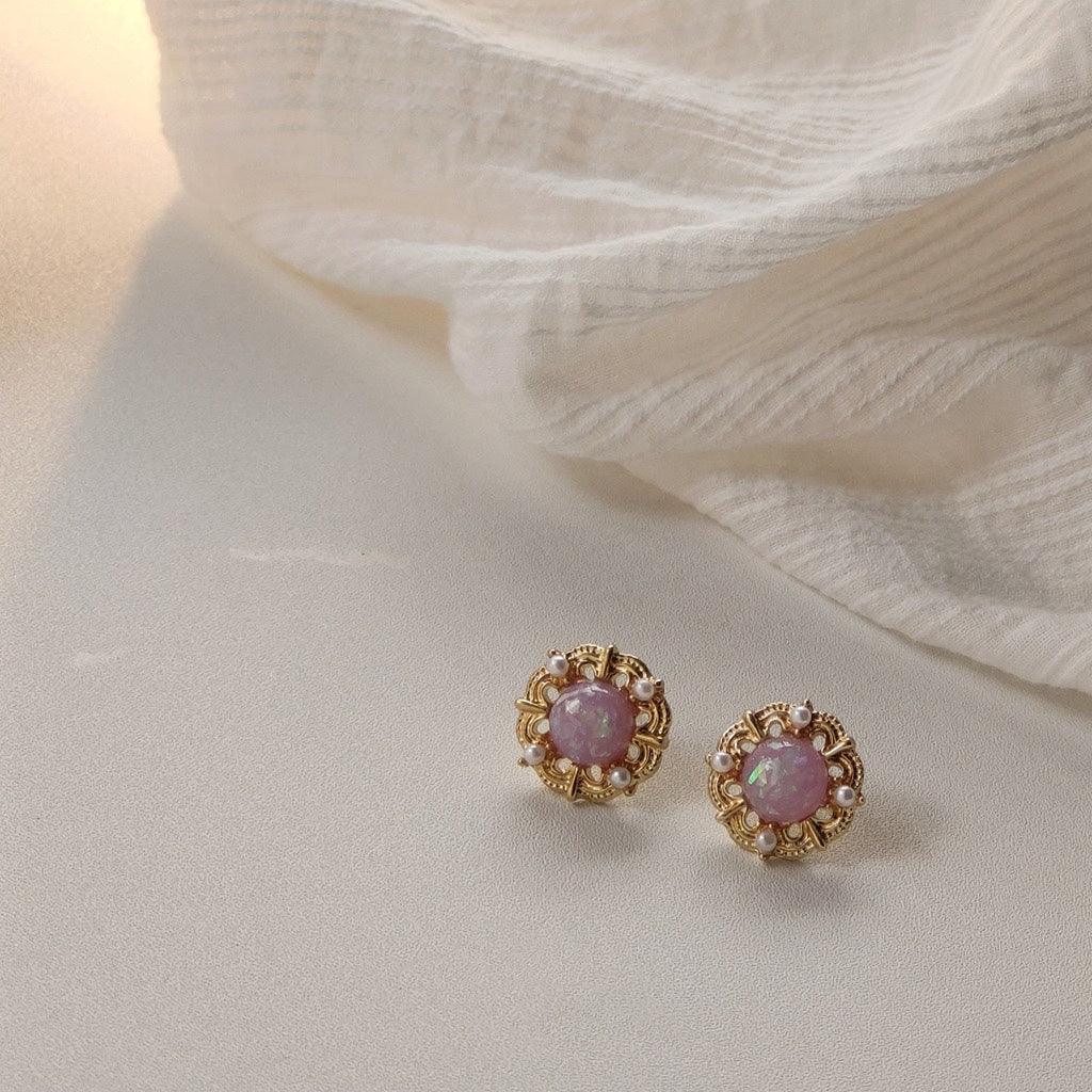 [Clearance] Baroque Stud Earrings - Sue (3 Colors) - Hypoallergenic - Abbott Atelier