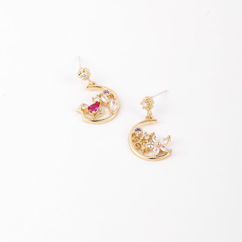 [Clearance] Birdie & Flower Earrings - Hypoallergenic - Abbott Atelier