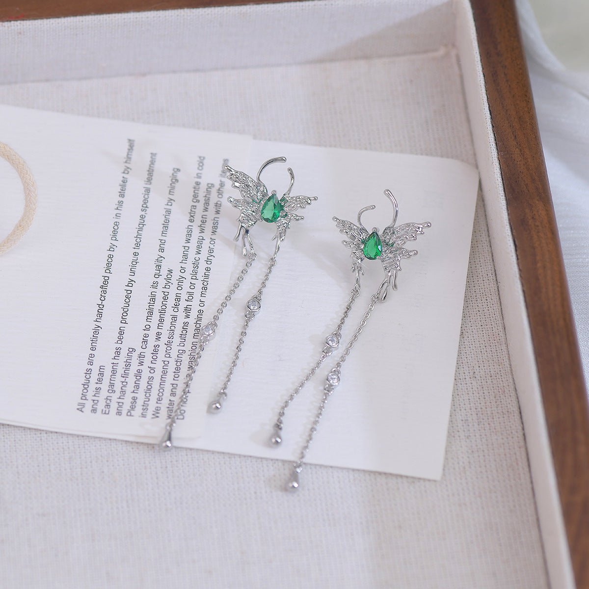 [Clearance] Butterfly Drop Earrings - Hypoallergenic - Abbott Atelier