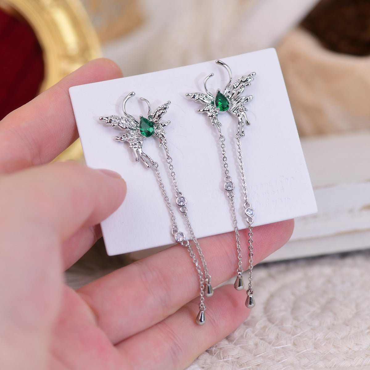 [Clearance] Butterfly Drop Earrings - Hypoallergenic - Abbott Atelier