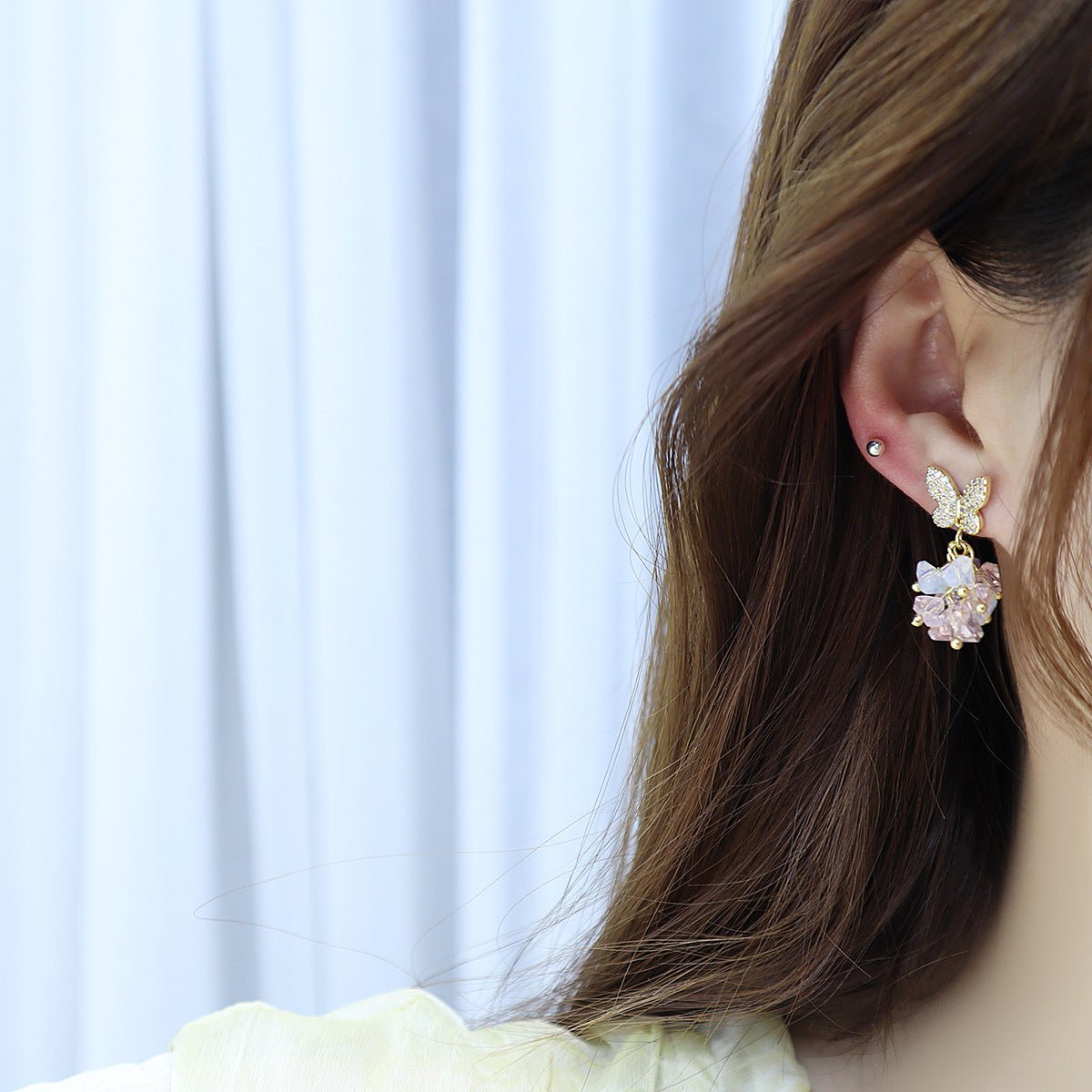 [Clearance] Butterfly Drop Earrings - Juliette - Hypoallergenic - Abbott Atelier